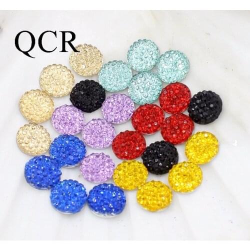 Free Shipping Multi 8mm 100pcs Flatback Resin Round Stone Beads Flatback Resin Rhinestone DIY