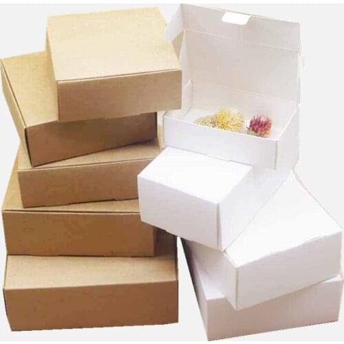 Paper plane box 5pcs Multi Size Kraft /white Packaging Box Wedding Party Favor Supplies Handmade Soap Chocolate Candy Storage