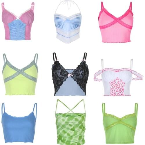 YiYiMiYu Baby Tee Bustier Clothes For Y2k Corset Sexy Tank Crop Top Women Cyber Accessories Summer Body Blouse Aesthetic 2021