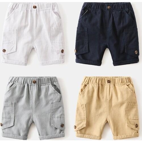 COOTELILI Kids Shorts Summer Children Cotton Boys Clothes Baby Fashion Pants Summer Boys Beach Pant Shorts 90-140cm