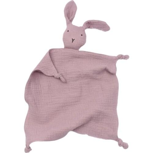 Baby Soother Appease Towel Bib Soft Animal Rabbit Doll Teether Cuddling Blanket R9JD