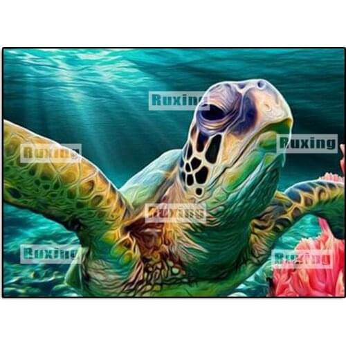 DIY Diamond Painting Sea turtles Cross Stitch Kits Diamond Mosaic Crystal Diamond Embroidery Patterns Rhinestones Home decor