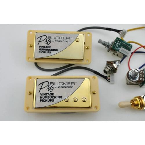 EPI Golden Cover 1 Set LP Standard Pro Bucker Electric Guitar Humbucker Pickups with Pro Wiring Harness For