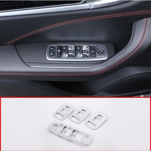 ABS Chrome Glass Lifter Decorative Cover Trim Fit For Maserati Ghibli 2014-2017 LEVANTE 2016 2017 Quattroporte 2013-2017