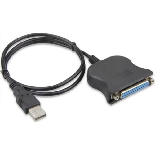 USB 2.0 To DB25 Cable Print Converter Cable LPT USB Adapter LPT Cable LPT To USB Cable Black