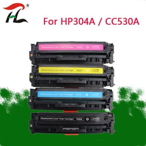 304A Compatible Toner Cartridge CC530A CC531A CC532A CC533A for HP Color LaserJet CM2320nf CP2025 CM2320fxi CM2320n CM2320nf