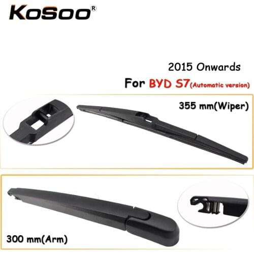 KOSOO Auto Rear Car Wiper Blade For BYD S7,355mm 2015 Onwards Rear Window Windshield Wiper Blades Arm,Car Accessories