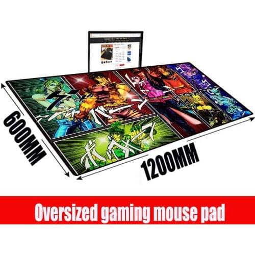 MRGBEST 1200X600X3MM Extra Large Gaming Mouse Pad Gamer Computer Big Keyboard Mouse Mat Lock Edge Anime Jojo Bizarre Adventure