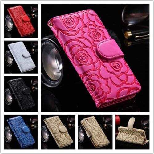 Camellia Embossed Flip Wallet Leather Case For iPhone 12 11 Pro XS Max XR X 8 7 Plus Samsung Galaxy Note 20 10 9 8 S20/10E/9Plus