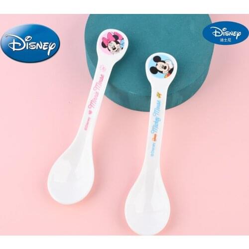 Disney Mickey Minnie Spoon Household Cartoon Baby Spoon Learn To Eat Spoon Newborn Child Soup Spoon