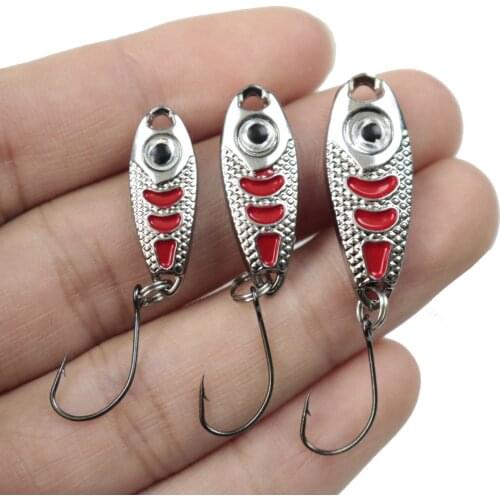 Mini fishing spoon lures 1.5g 2.5g 3.5g 5g spinnerbsit Minnow small fish bucktail jig metal lure bodies Stream Trout baits hot