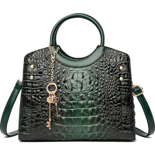 Fashion Wedding Handbags for Bride Alligator Shopping Messenger Bag 2021 Winter Casual Women Shoulder Bags Ladies Handbag Bolsa