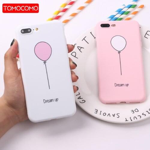 For iPhone 12 11 Pro 6 6S 5SE 8 8Plus X 7 7Plus XS Max Cover Cute Balloon Girl Pink Dream Soft Silicone Case Fundas
