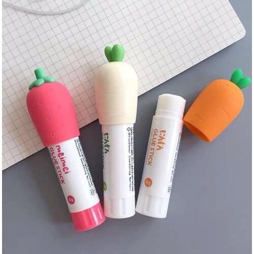Sharkbang 3PCS 8G 10CM Creative Carrot Strawberry Solid Glue Stick Set Portable Accessories School Office Stationery