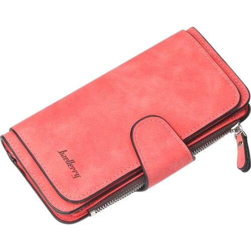 New High Quality Wallet Women Big Capacity Three Fold Lady Purses Scrub Leather Female Wallets carteira feminina