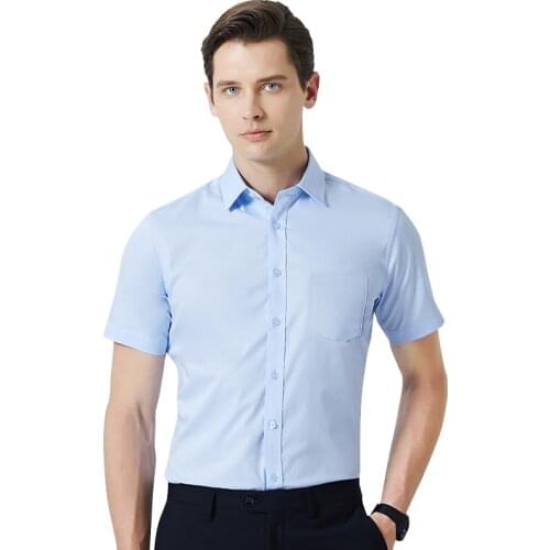 DAVYDAISY 2019 New Arrival High Quality Summer Men Shirt Short Sleeve Formal Business Work Causal Shirt Brand Clothes DS320