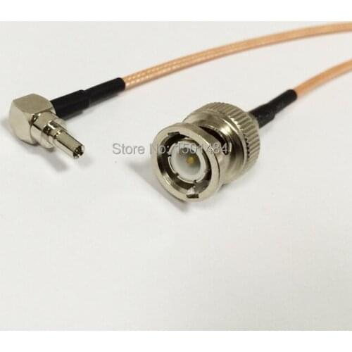 New BNC Male Plug Connector Switch CRC9 Right Angle Convertor RG316 Wholesale Fast Ship 15CM 6" Adapter