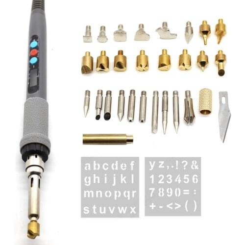 Digital Display Soldering Iron Wood Pyrography Embossing Burning Soldering Pen Tool Set