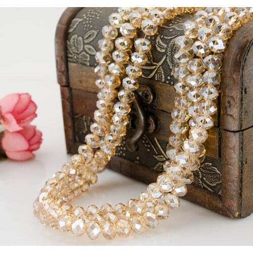 Flat round glass crystal beads high quality 6mm 8mm ball beads jewelry accessories DIY