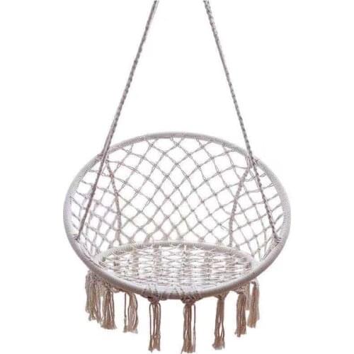 Hanging Chair Nordic Style Indoor Cotton Rope Woven Hanging Basket Tassel Swing Swing Chair Hanging Chair Hanging Swing
