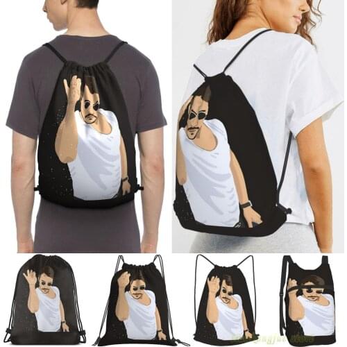 Salt Bae Meme Women Purpose Drawstring Backpack Bags Men Outdoor Travel Backpacks For Gym Training Swimming Fitness Bag