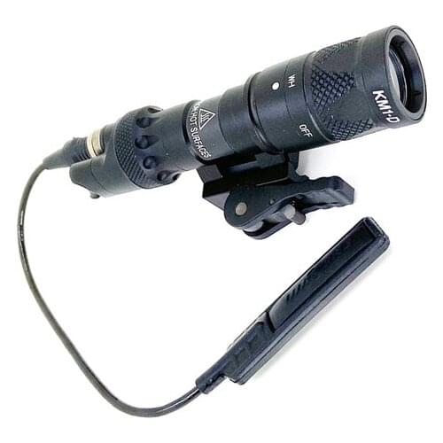 Tactical M323V flashlight output pressure switch and LED white light and strobe output in accordance with railway 20 mm
