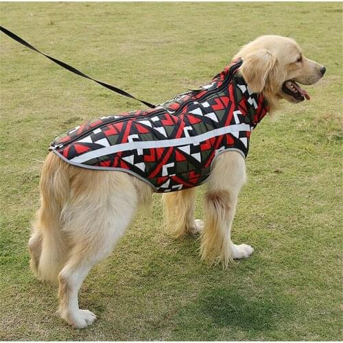 S-6XL Pet Products Dog Clothes for Large Dogs Winter Warm Labrador Dog Down Jacket Reflective Waterproof French Bulldog Clothes