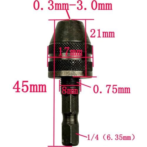 Universal Drill Chuck Chuck 0.3-3mm Electric Engraving Machine Grinding Chuck Chuck Order Track