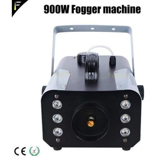 6x3w LED RGB Mixing Fog Prop Machine 900w Smoke Mist Device 10 Meters Spray Fogger for Wedding Stage Party Play