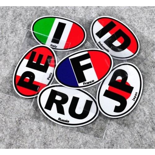 Car Styling Vinyl Sticker National Flag Japan Peru France Japan Electric Accessories Motorcycle Decals