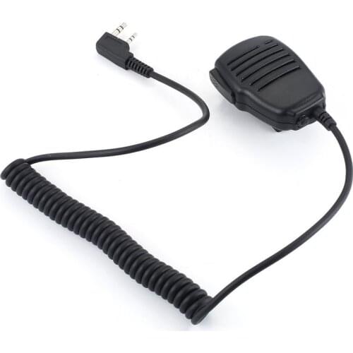 Rainproof 2-pin Shoulder Remote Speaker Mic Microphone PTT for Kenwood Wouxun Puxing Baofeng Two Way Radio 2pin