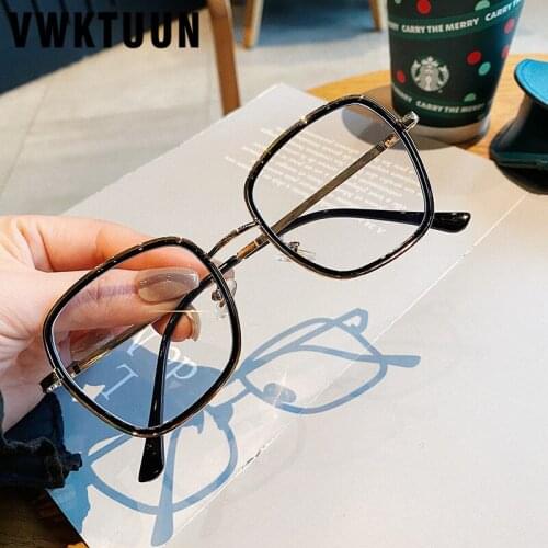 VWKTUUN TR90 Anti Blue Light Ray Glasses Women Irregular Glasses Frames Mens Optical Glasses Prescription Glasses Frames