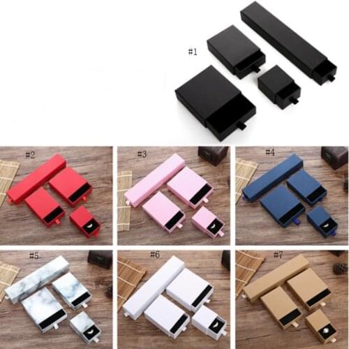 Drawer Boxes With Spong Jewelery Organizers Storage Gift Box Earring Bracelet Necklace Case Wedding Birthday Party Package SN
