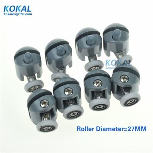 [YSL-DL-27]Free Shipping 8PCS old fashioned pulley 27mm diameter shower cabin pulley bathroom pulley wheels