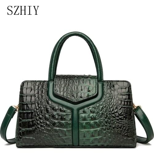 Crocodile Pattern Shoulder Bag for Women 2021 Fashion Handbags Small Designer Crossbody Luxury Torebki Damskie Listonoszki New