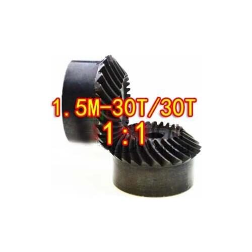 1.5M-30/30T -1:1 Precision Helical Spiral Bevel Gear-Dimaeter: 47mm-2pcs/set