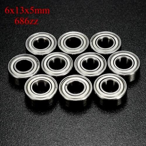 10pcs High Quality 6*13*5mm 686ZZ Metal Shielded Ball Bearing Miniature Bearing Deep Groove
