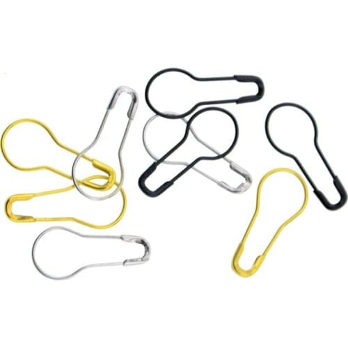 100Pcs 9 Color Gourd Shape Pins Metal Clips Gourd Pins Knitting Cross Stitch Marker Tag Pins Clips for DIY Clothing Kits