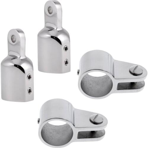 22mm Boat Bimini Top Tube 2x Eye End Cap & 2x Jaw Slide 316 Stainless Steel