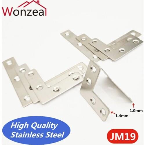 5pcs Stainless steel Angle Plate Corner Brackets L Shaped Flat Fixing Mending Repair Plates Brackets Repair Bracket