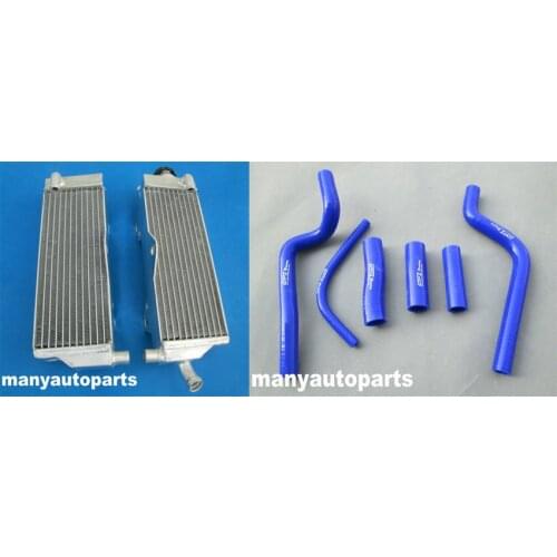 Aluminum racing RH&LH Radiator + blue HOSE for Honda CR500 CR500R CR 500R 1990-2001 91 92 93 94 95 99 00 01 NEW
