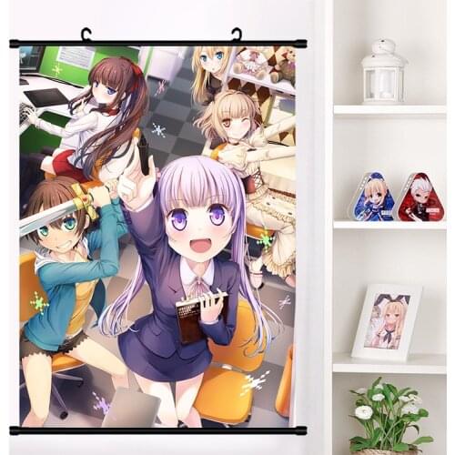 Anime NEW GAME!! TOYAMA RIN Takimoto Hifumi Sakura nene Mochizuki Momiji Wall Scroll Poster Wall Hanging Poster Home Decor
