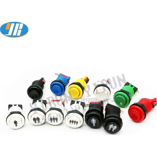 12 pcs 28mm Mounting Hole Arcade with microswitch American style push button switch