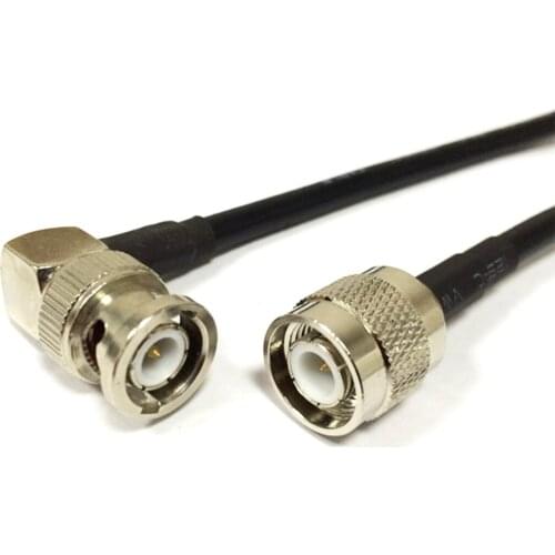 Wireless Router Cable TNC Male To BNC male right angle RA Pigtail cable RG58 50CM/100CM wholesale