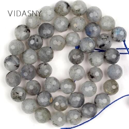 AAA Natural Stone Faceted Labradorite Beads For Jewelry Making Loose Beads Diy Bracelet Necklace Accessory Wholesale Strand 15"