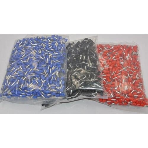 E1010 1000pcs Insulated Cable Cord End Bootlace Ferrule Terminals tubular wire connector For 1.0mm2 Wire