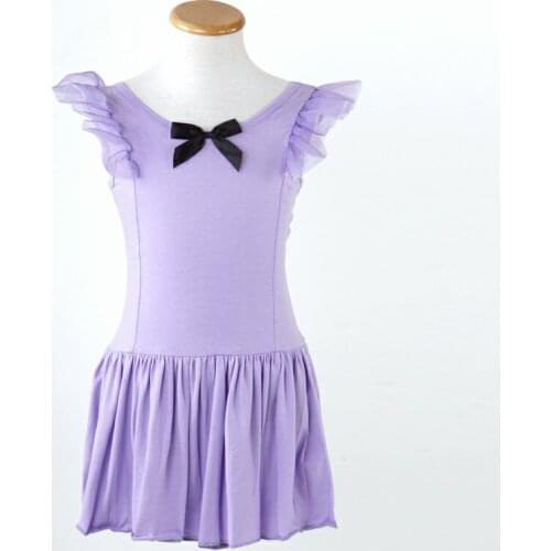 Purple/Pink Kids Ballet Dance Costume Sweet Ballet Dress Kids Bow Ballet Clothes Children Ballerina Clothes Dancewear For Girls