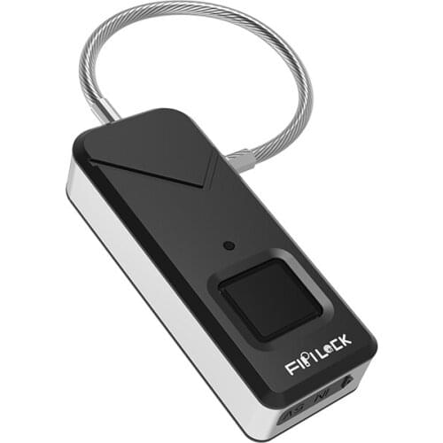 Fipilock Keyless USB Rechargeable Door Lock Fingerprint Padlock Biometric Smart Lock For Backpack Suitcase Luggage Box