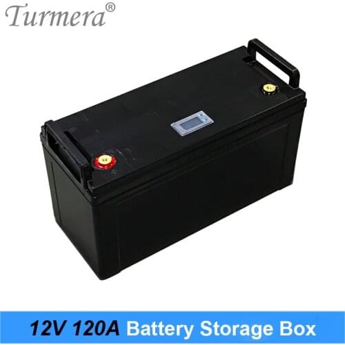 Turmera 12V Battery Storage Box Indicator for 3.2V 120Ah Lifepo4 Batteries Assemble to Solar Panel or Uninterrupted Power Supply