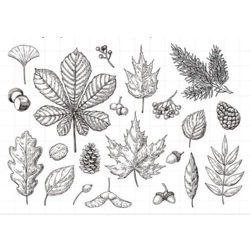 Leaves Transparent Clear Silicone Stamp/Seal for DIY scrapbooking/photo album Decorative clear stamp sheets B0239
